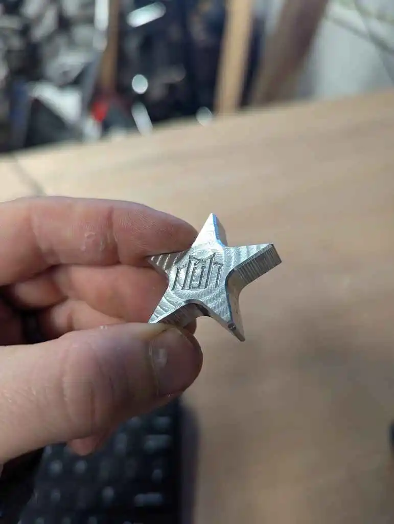 picture of machined metal star